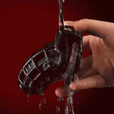 Mesh Hollow ABS Chastity Cage material finish close | 3d-chastity