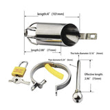 Metal Chastity Cage 4 Inch Long side | 3d-chastity
