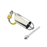 Metal Chastity Cage 4 Inch Long wearing | 3d-chastity