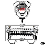 Metal Double Ended Chastity Cage front | 3d-chastity