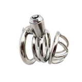 Metal Press Type Small Chastity Cage wearing | 3d-chastity