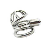 Metal Press Type Small Chastity Cage lock and ring | 3d-chastity