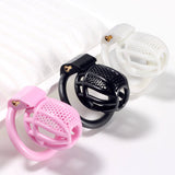 Mini Honeycomb Chastity Device with 4 Rings main product | 3d-chastity