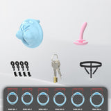 Mini Soft Silicone Chest Chastity Cage front | 3d-chastity