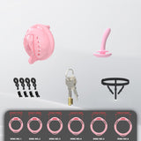 Mini Soft Silicone Pussy Chastity Cage lock and ring | 3d-chastity