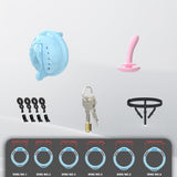 Mini Soft Silicone Pussy Chastity Cage full kit | 3d-chastity
