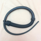 Multipurpose Black Rubber Whip Chastity Cage size and shape | 3d-chastity