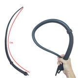 Multipurpose Black Rubber Whip Chastity Cage lock and ring | 3d-chastity