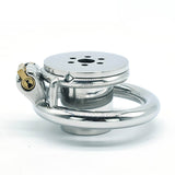Negative Stainless Steel Chastity Cage material finish close | 3d-chastity