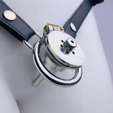 Negative Underlock Inverted Chastity Cage with Catheter and Belt lock and ring | 3d-chastity