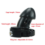 New ABS Adjustable CB6000 Chastity Cage material finish close | 3d-chastity