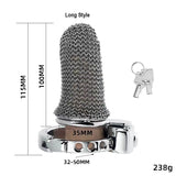 New BDSM Mesh Adjustable Male Chastity Cage size and shape | 3d-chastity
