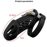 New Black Silicone Cage Chastity Cage wearing | 3d-chastity