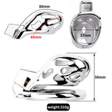 New Cobra Male Stainless Steel Chastity Cage lock and ring | 3d-chastity
