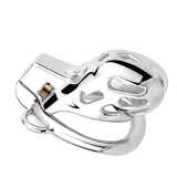 New Cobra Male Stainless Steel Chastity Cage rear | 3d-chastity