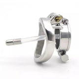 New Double Lock Flip Glans Cover Chastity Cage lock and ring | 3d-chastity