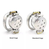 New Double Lock Flip Glans Cover Chastity Cage material finish close | 3d-chastity