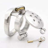 New Double Lock Flip Glans Cover Chastity Cage side | 3d-chastity