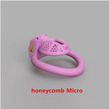 NEW Honeycomb Positive and Negative Chastity Device material finish close | 3d-chastity