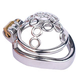 New Metal Welded Circles Chastity Cage material finish close | 3d-chastity