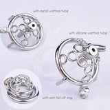 New Metal Welded Circles Chastity Cage size and shape | 3d-chastity