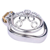 New Metal Welded Circles Chastity Cage side | 3d-chastity