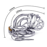 Special Stainless Steel Chastity Cage Spiked wearing | 3d-chastity