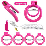 New Testicle Mono Chastity Cage with 4 Rings front | 3d-chastity