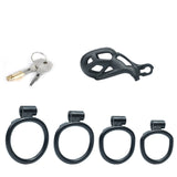 New Upgraded Nano Black Cobra Male Chastity Cage - 3d-chastity