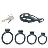 New Upgraded Small Black Cobra Male Chastity Cage - 3d-chastity