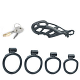 New Upgrade Standard Black Cobra Male Chastity Cage - 3d-chastity