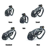 New Upgraded Nano Black Cobra Male Chastity Cage - 3d-chastity