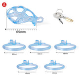 Ice Vision Design Blue Cobra Chastity Cage - 3d-chastity