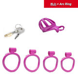 Nub Purple Stripe Cobra Chastity Kits - 3d-chastity