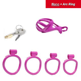 Nano Purple Stripe Cobra Chastity Kits - 3d-chastity