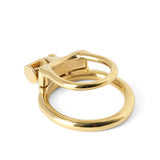 ZERO Gold MAMBA Stainless Steel Chastity Cage lock and ring | 3d-chastity
