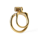 ZERO Gold MAMBA Stainless Steel Chastity Cage side | 3d-chastity