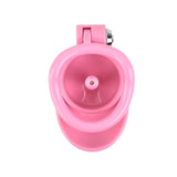 One-click Pink Pussy Chastity Cage front | 3d-chastity