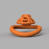Orange Cherry Keeper Micro Cage Chastity Cage material finish close | 3d-chastity