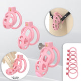 Pearlescent Pink Cobra Soft Silicone Chastity Cage main product | 3d-chastity