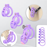 Pearlescent Purple Cobra Soft Silicone Chastity Cage main product | 3d-chastity