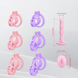 Pearlescent Purple Cobra Soft Silicone Chastity Cage 4