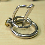 Steel Urethral Chastity Cage 1.97 Inch Long lock and ring | 3d-chastity