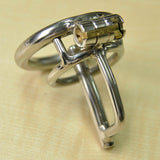 Steel Urethral Chastity Cage 1.97 Inch Long wearing | 3d-chastity