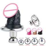 Inverted Chastity Cage with Dildo front | 3d-chastity