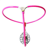 Pink Chastity Belt 23 Inch to 43 Inch wearing | 3d-chastity