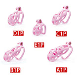 Pink Mamba Chastity Cage Kit 1.77 to 4.13 Inch Long side | 3d-chastity