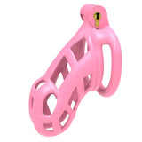 Pink Comfort Cobra Chastity Cage(3.35 inches) - 3d-chastity