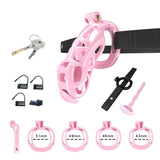 Pink Cobra Chastity Maxi Kit With Belt And Urethral - 3d-chastity