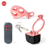 Pink Electric Shock Mamba Chastity Cage - 3d-chastity